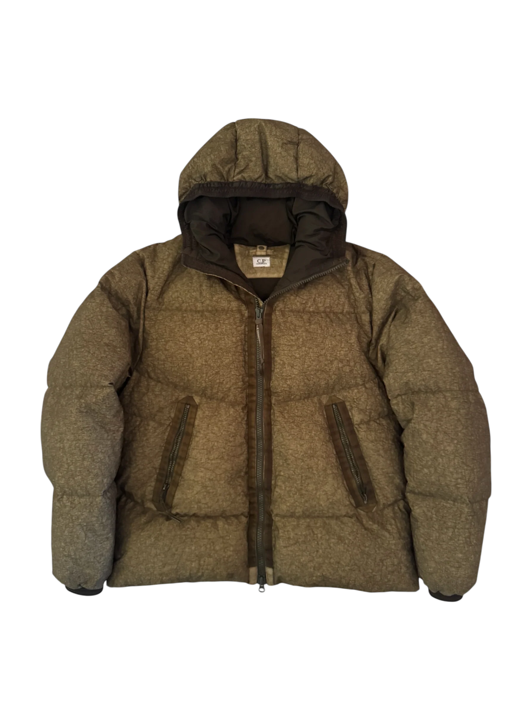 C.P. Company Khaki 'Co-Ted' Down Goggle Puffer - 50 (Large) - Image 2