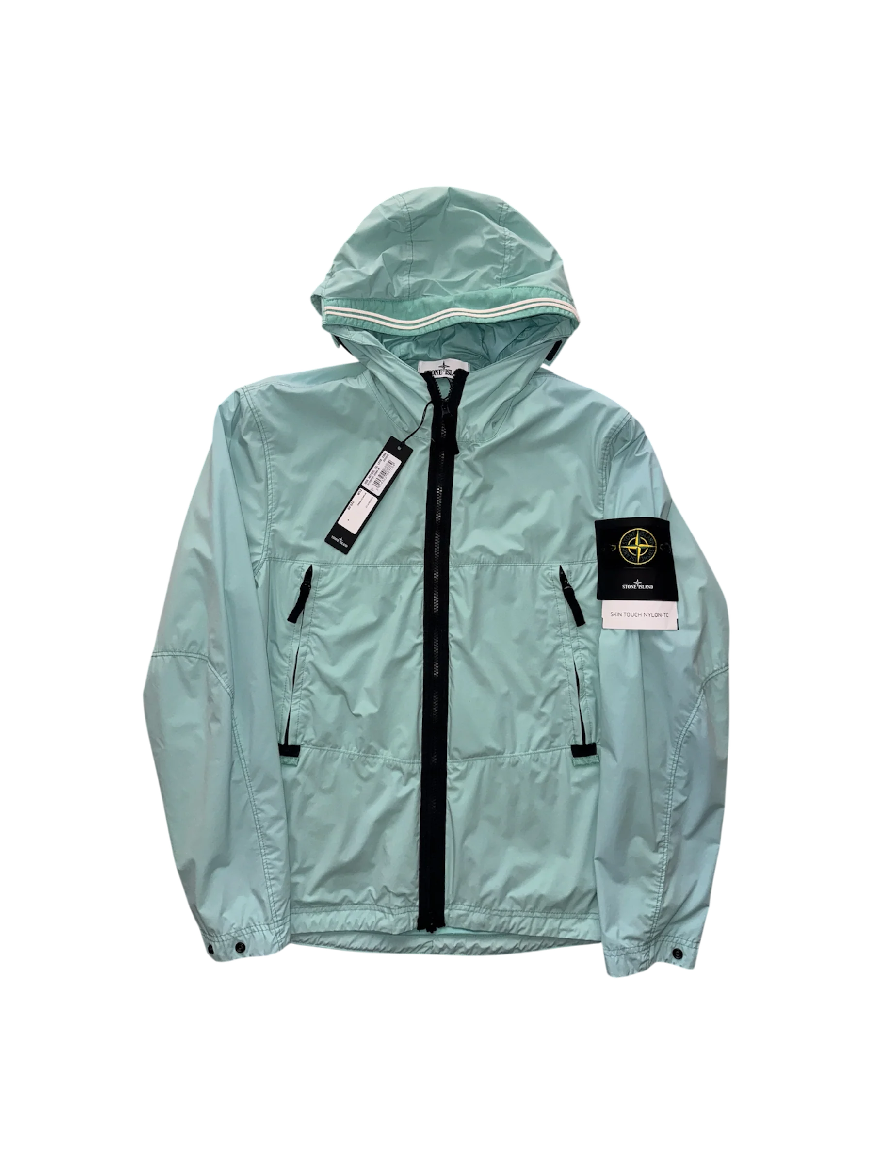 Stone Island 2021 Light Blue 'Skin Touch Nylon TC' Jacket - Medium