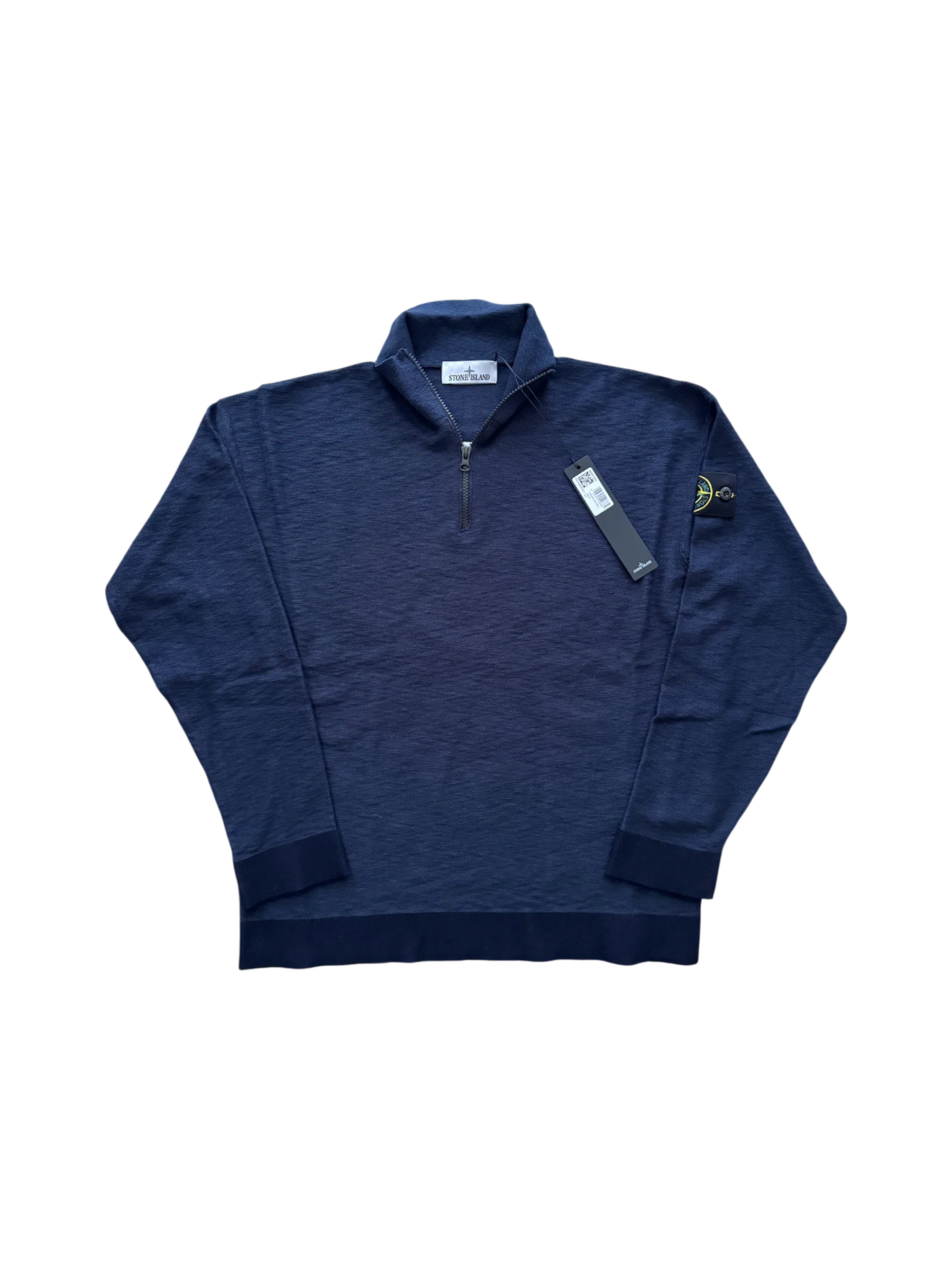 Stone Island 2026 Relaxed Quarter Zip Knit Jumper - Large