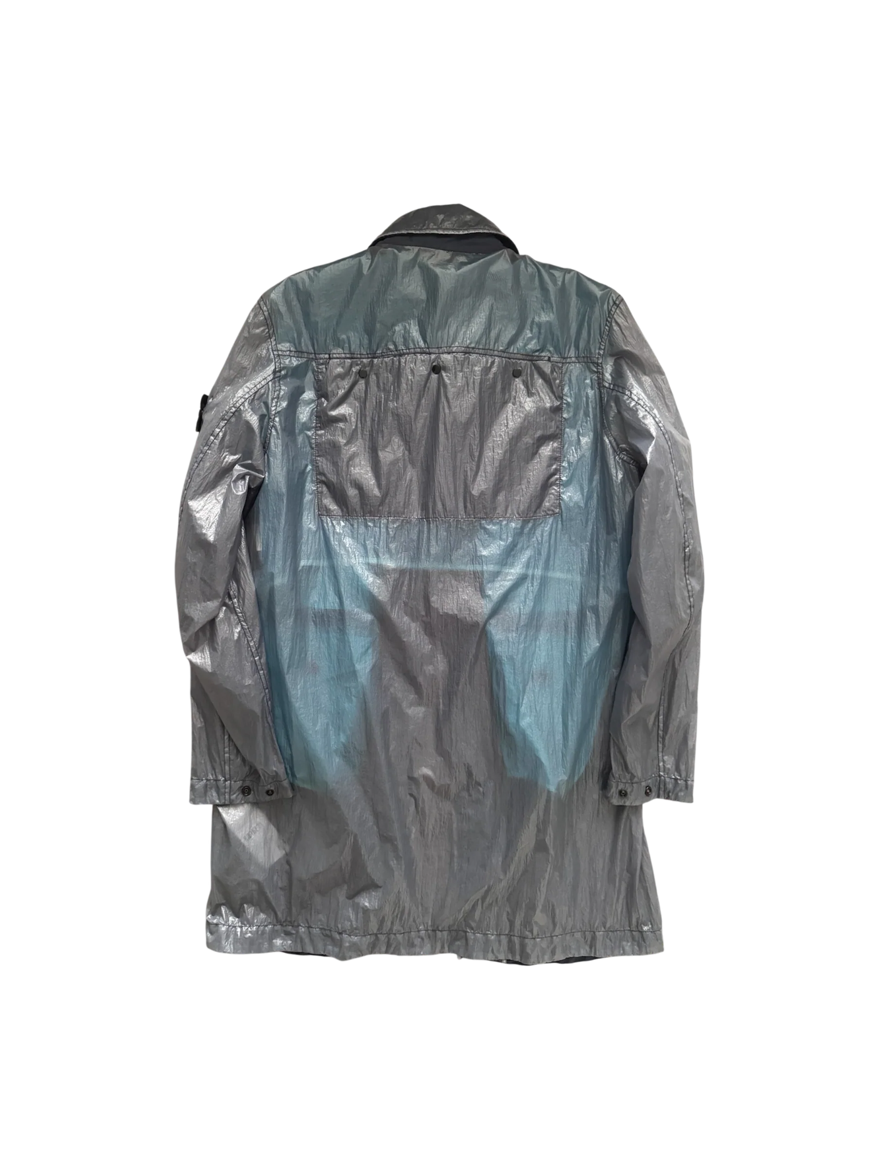 Stone Island Blue 'Lucido TC' Trench - Large - Image 3
